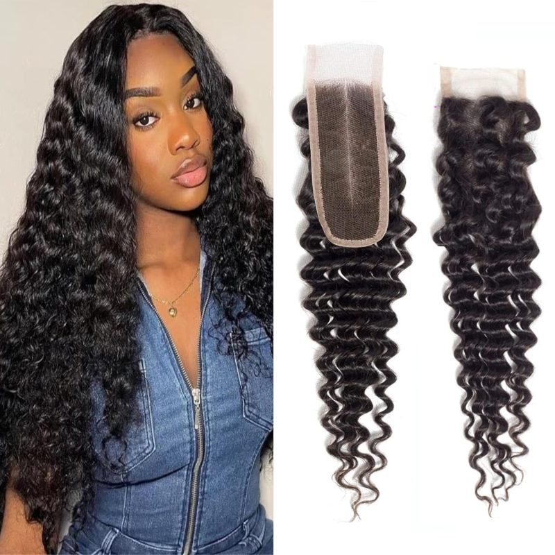 Virgin Human Hair Double Drawn 2x6 Transparent Lace  Closure - 图片 5